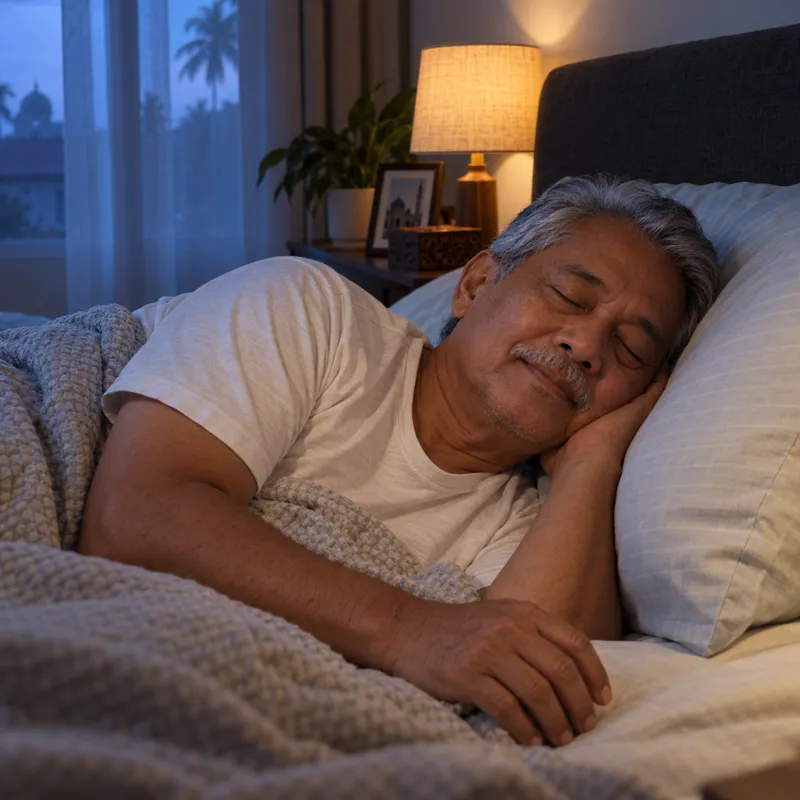Pak cik tidur lena sampai pagi