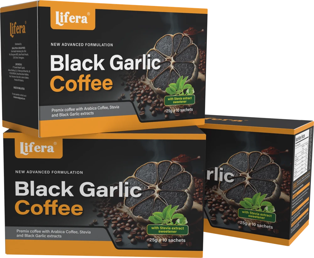 3 kotak Lifera Black Garlic Coffee