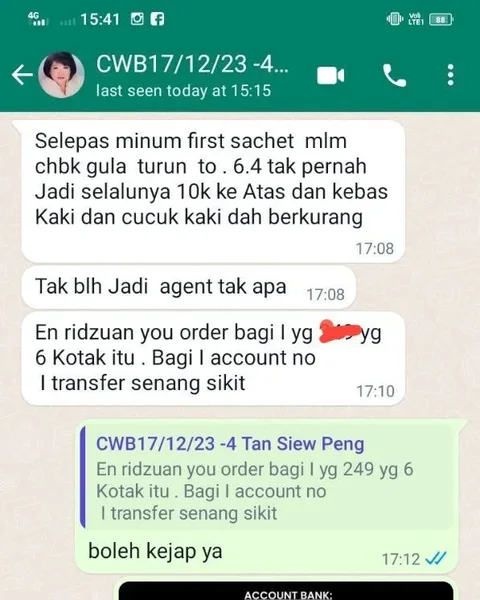 Screenshot gula 6.4 lepas sachet pertama